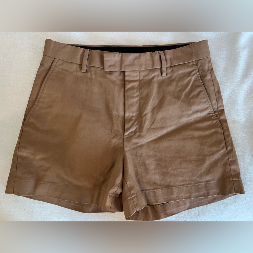 Dries Van Noten Prescott Brown/Sand Waxy Shorts Size 44 (28US)